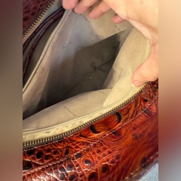 BRAHMIN PARIS PECAN MELBOURNE CROC EMBOSSED LEATHER - Picture 15 of 16